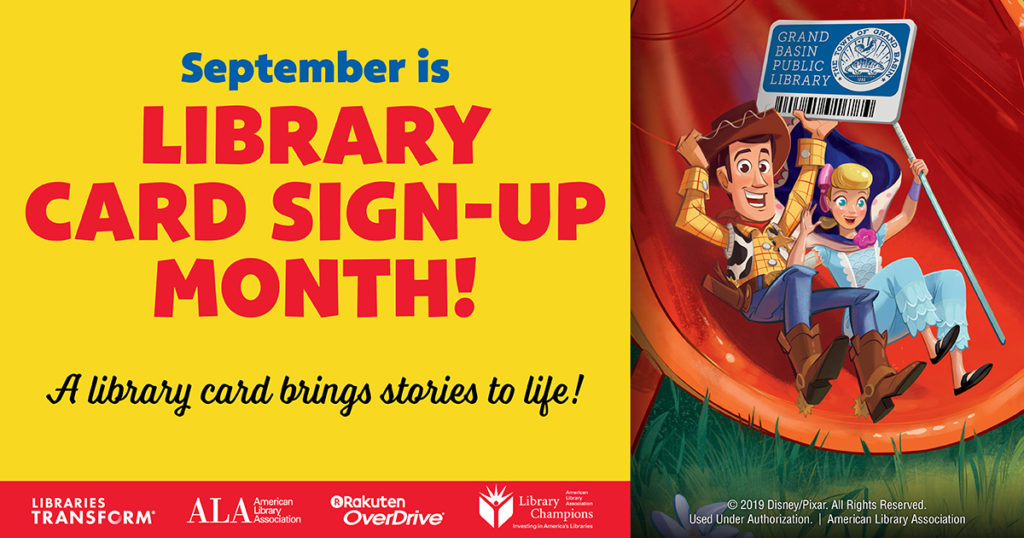 Kindergarten Library Card Sign-Up Day: September 28th