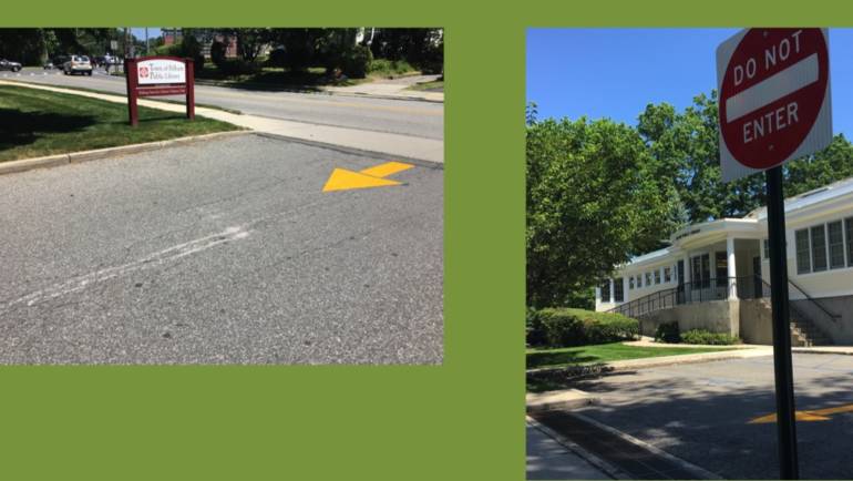 One-Way Traffic Flow Now in Library Parking Lot