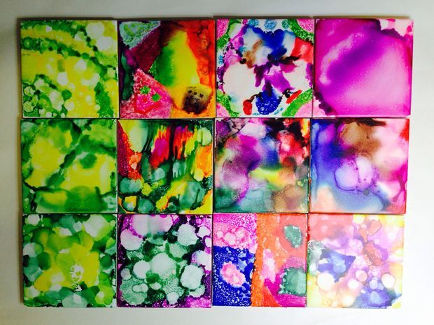 tie die tiles