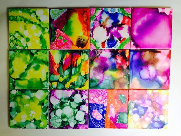 tie die tiles