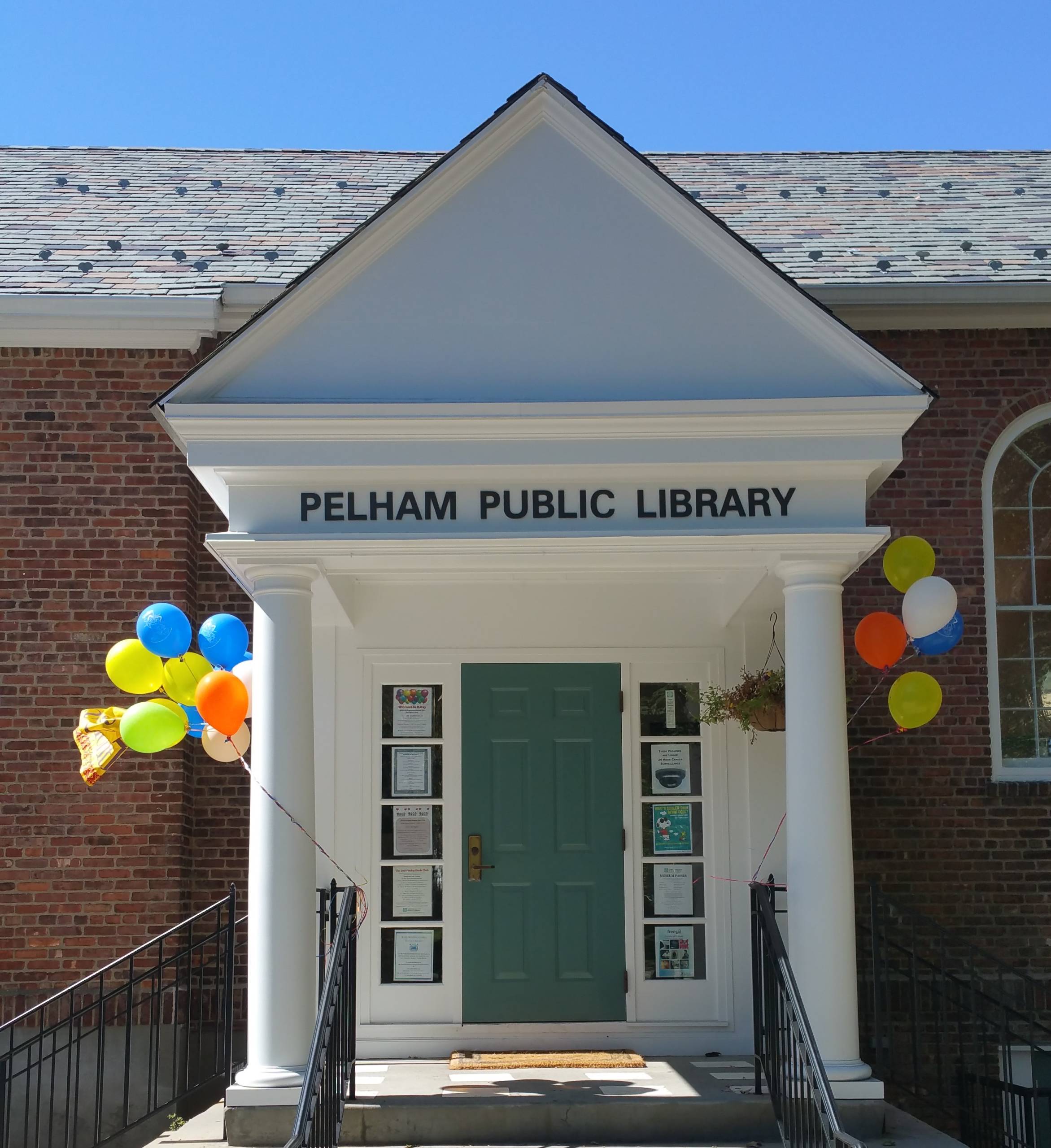 library with balloons